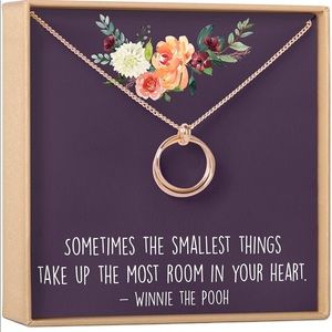 Dear Ava Pregnancy Gift Necklace: Baby Shower New Mom Expectant Mother Rose Gold